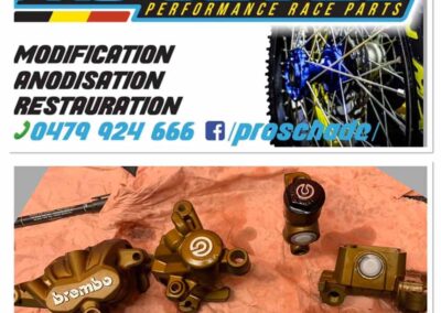 Pièces de motos anodisées par Pro Schade