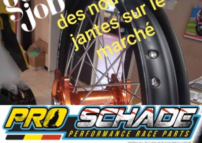 Anodisation de cerceaux de jantes moto et des moyeux après microbillage - Pro Schade, Liège, Bruxelles, Verviers, Namur, Charleroi